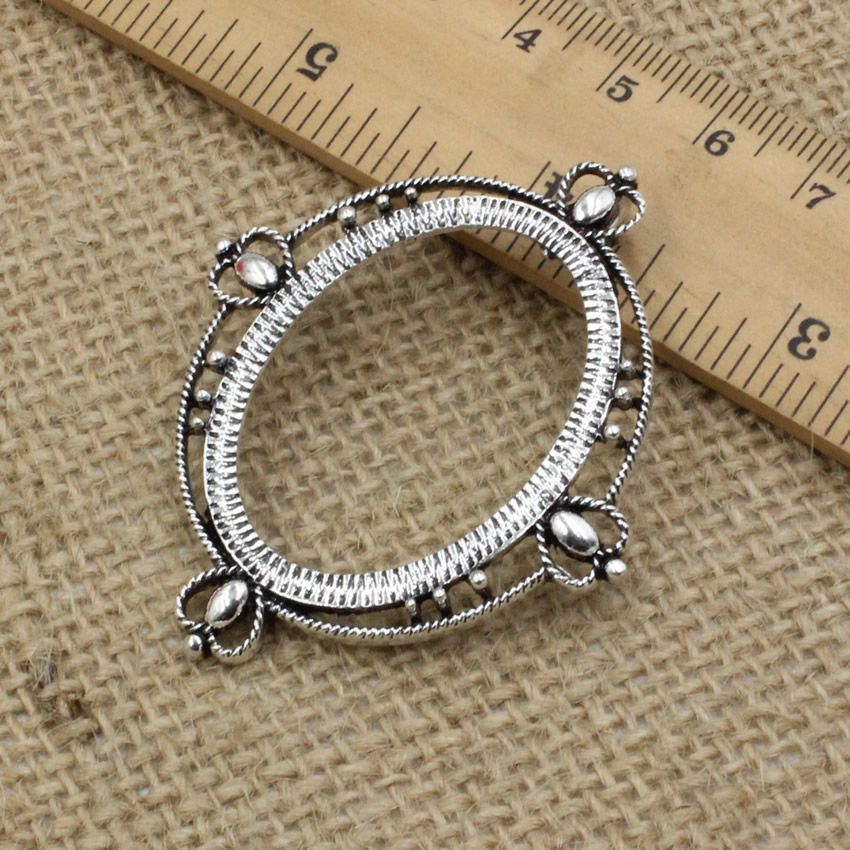 Fit 30x40mm Oval Cabochon Anti - Bezels Set Pendant ulasan dan harga