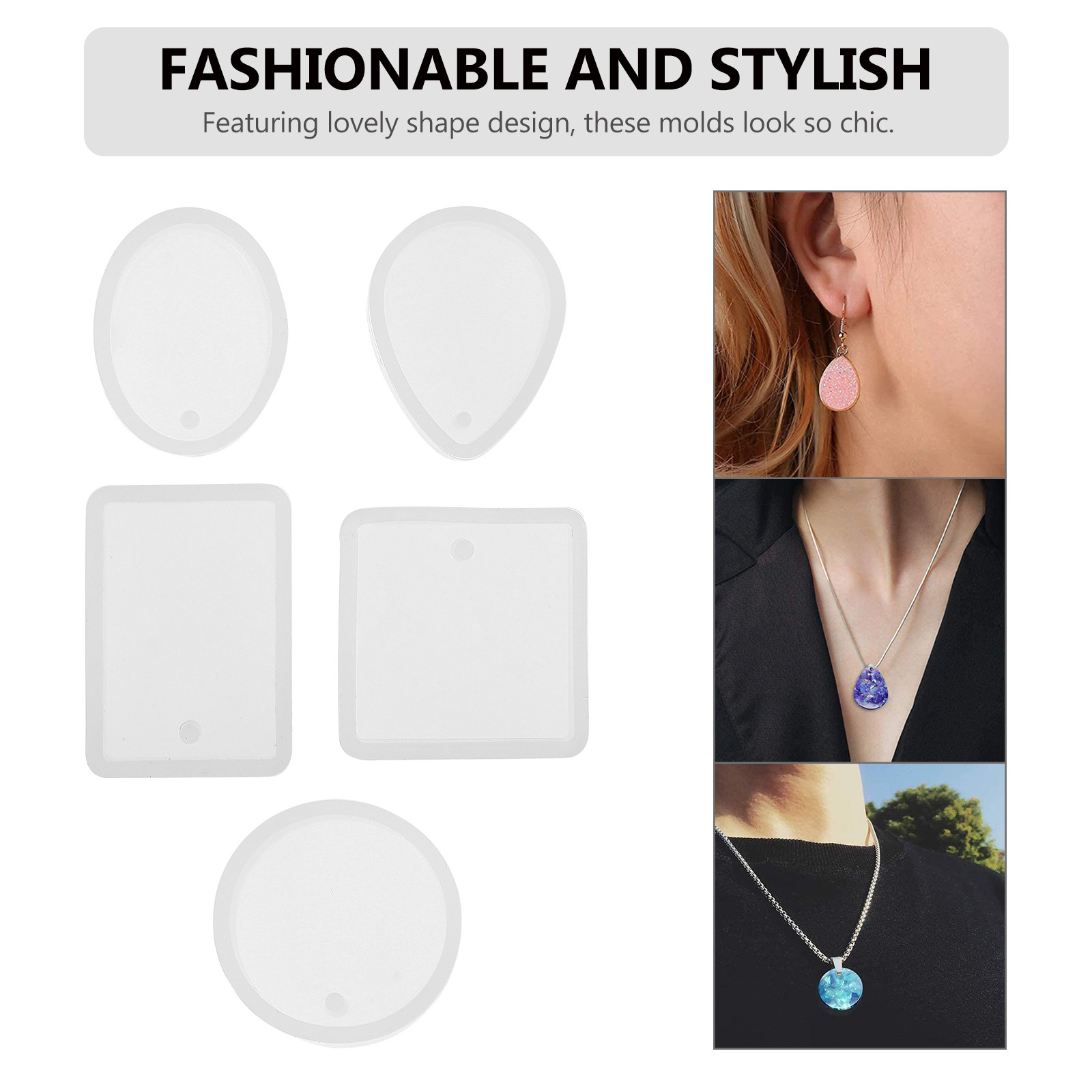 10pcs Pendant Mold Set Silicon - Resin Crafts Diy ulasan dan harga