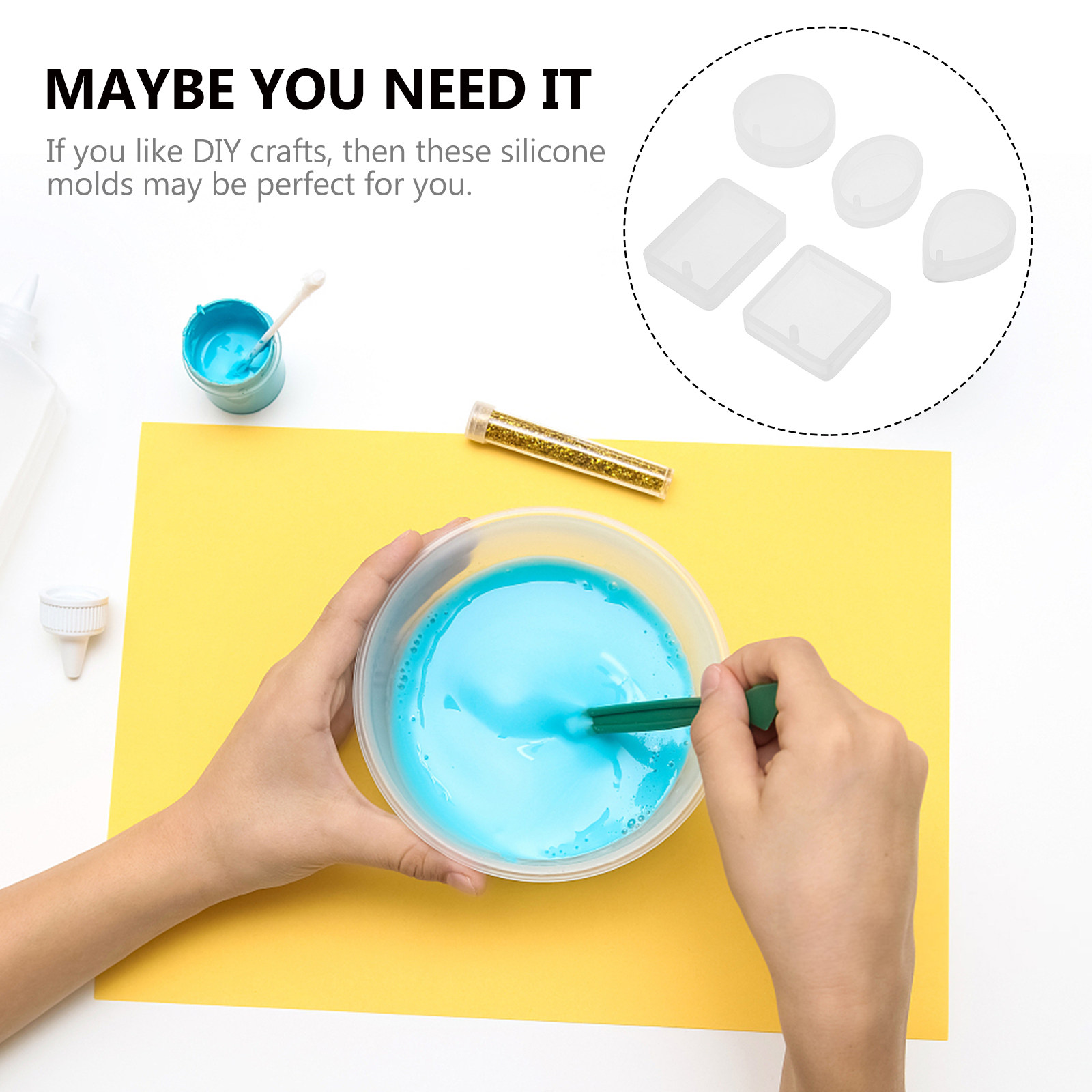 10pcs Pendant Mold Set Silicon - Resin Crafts Diy ulasan dan harga