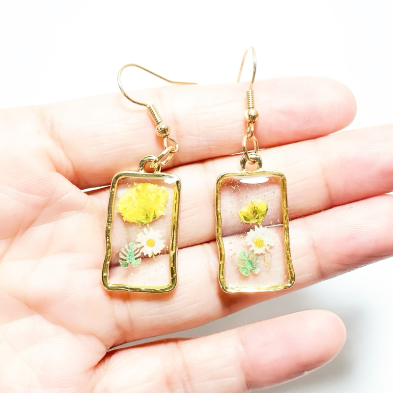 Dried Flower Earrings Heart Re - Dried Flower Bulk ulasan dan harga